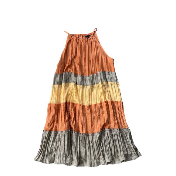 Versona Midi Length Orange Light Yellow Fall Casual Dress - Size XL - Picture 1 of 2